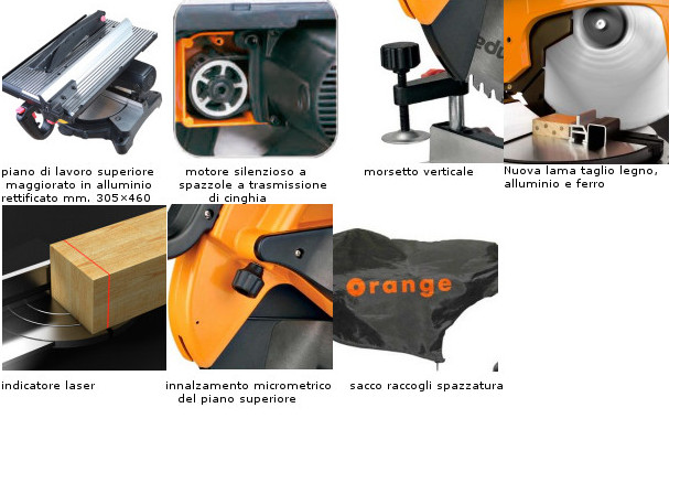 Troncatrice Per Legno orange 250 Con Piano In Alluminio - Compa. in  vendita online